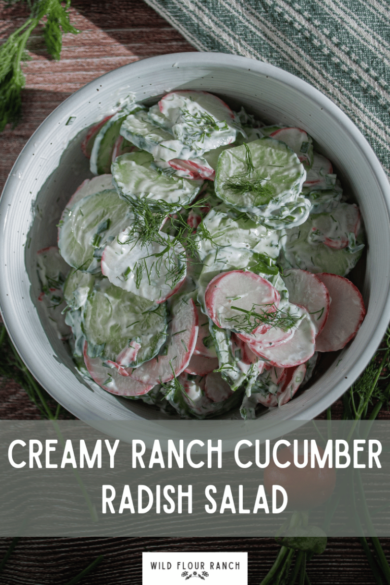 Radish Ranch Creamy Ranch Cucumber Radish Salad - Wild Flour Ranch